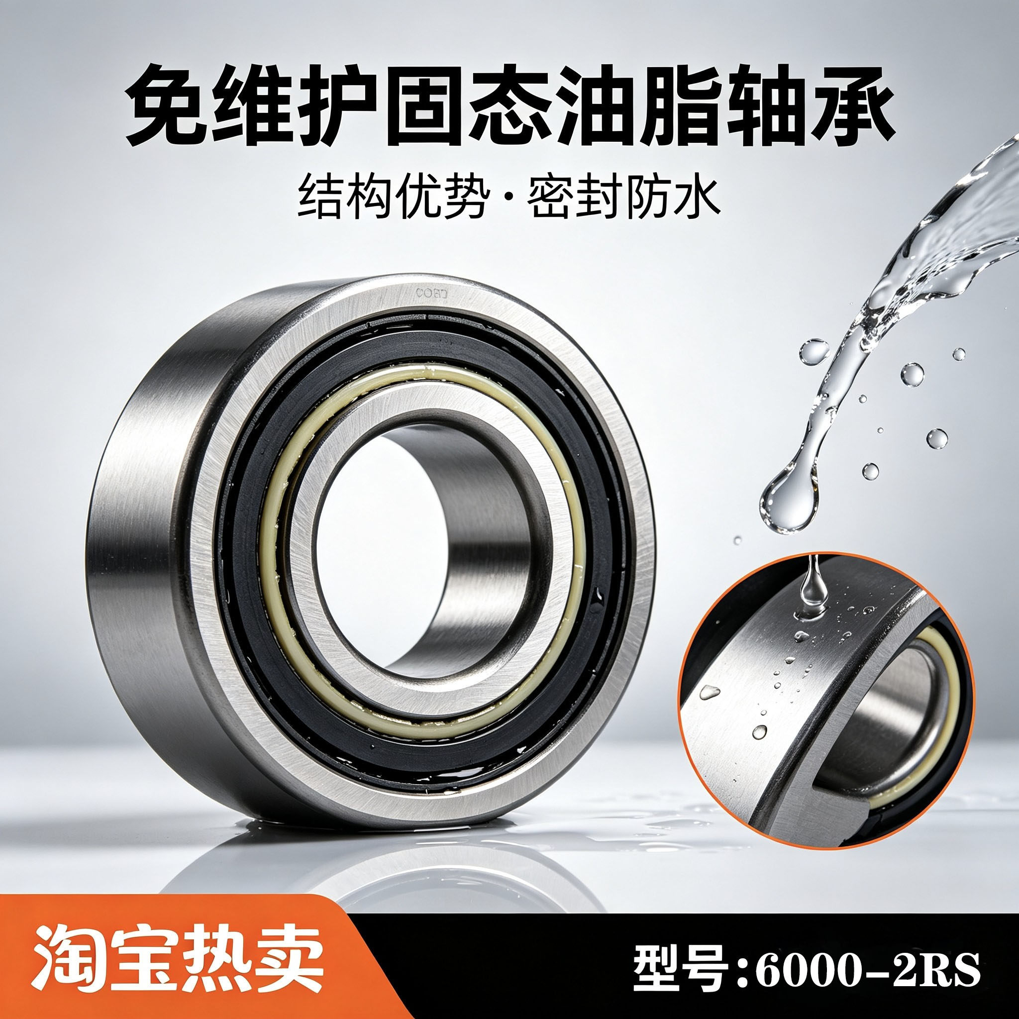 免维护深沟球轴承6301 6306双面密封不加油耐高温工业机械通用