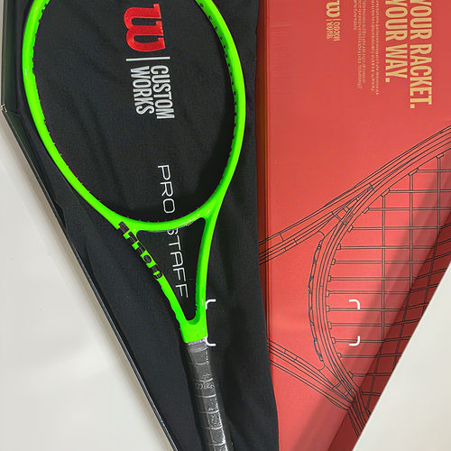 代购Wilson威尔胜定制网球拍 Pro staff Clash 荧光绿霓虹绿球拍