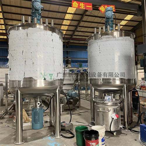 生产现货不锈钢液体搅拌罐食品日化加热乳化罐立式液体混合桶