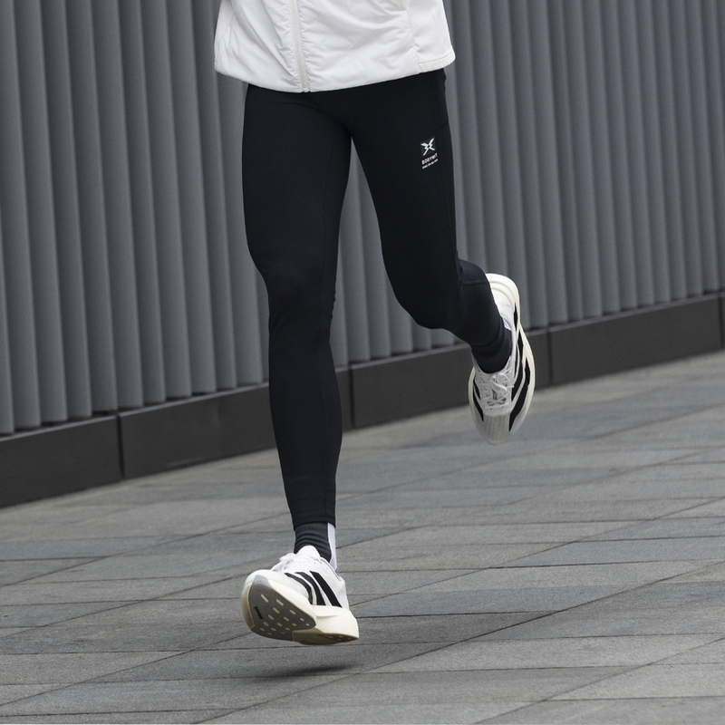 BODYWIT身体智慧疾塑男款抓绒保暖中度压缩大口袋紧身九分裤跑步