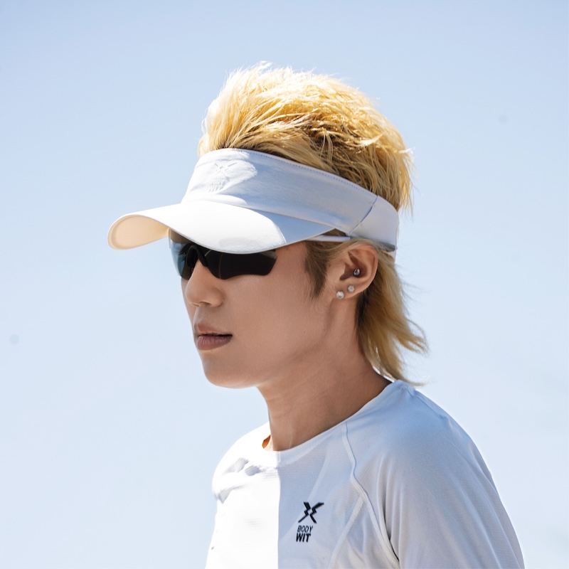 身体智慧天翼空顶帽马拉松男女跑步轻质可折叠弹力软沿遮阳防晒