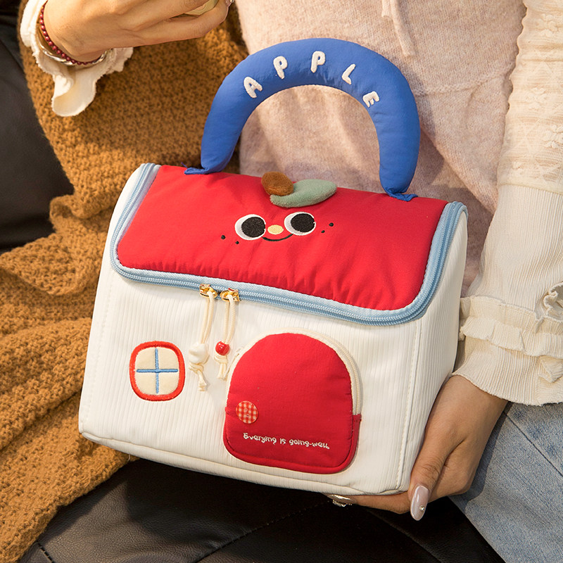可爱苹果化妆包收纳分区化妆袋女生出差旅行洗漱包外出便携手提包,收纳整理,化妆包,淘宝优惠券,粉丝福利购,淘宝优惠卷