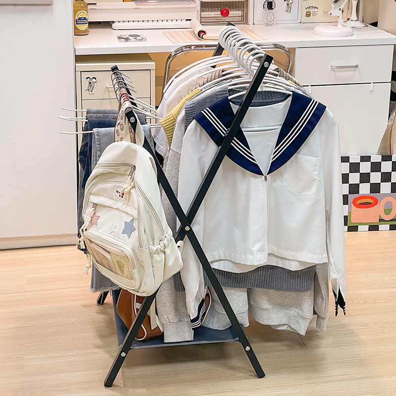 宿舍落地挂衣架可折叠次净衣区