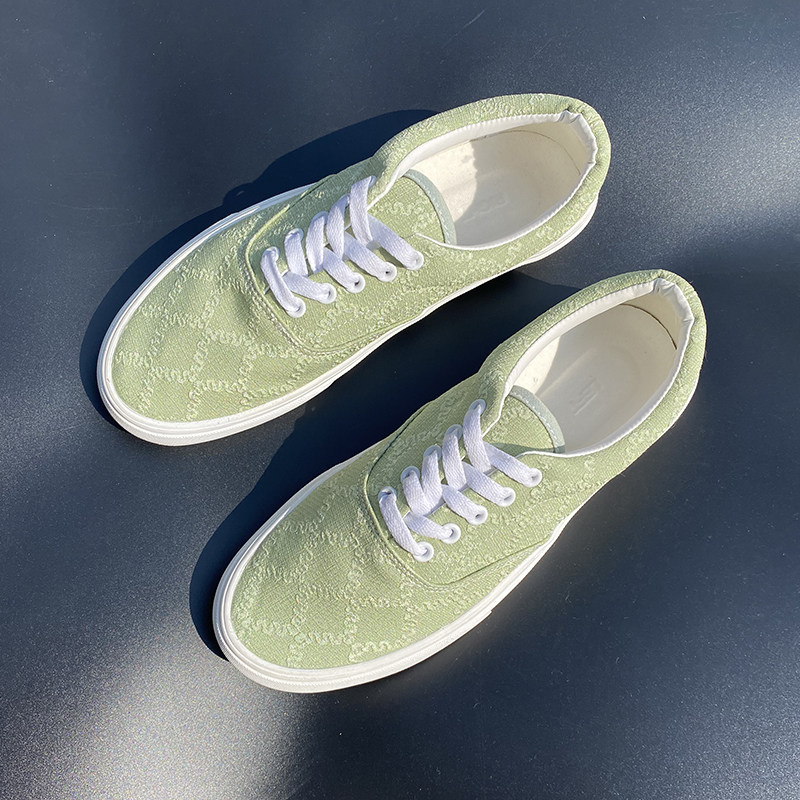 2025夏季新款男士爆款男帆布鞋透气大码男鞋绿色百搭休闲板鞋,流行男鞋,休闲板鞋,淘宝优惠券,粉丝福利购,淘宝优惠卷
