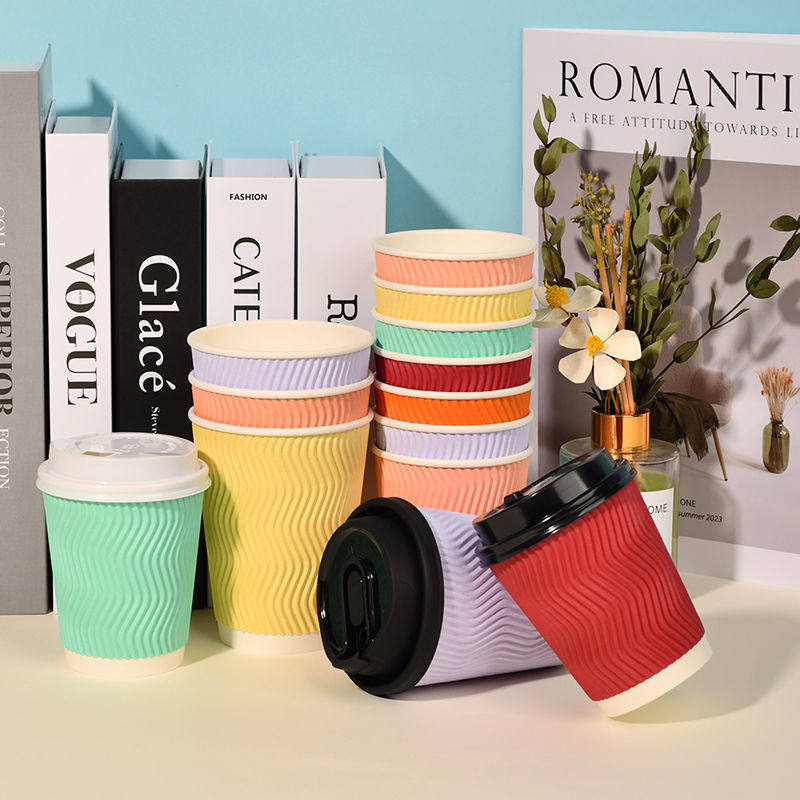 纸杯一次性水杯子瓦楞纸杯隔热防烫大号家用加厚茶杯纸杯子热饮杯,餐饮具,纸杯,淘宝优惠券,粉丝福利购,淘宝优惠卷