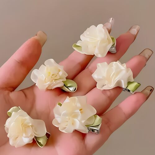 韩系清冷茉莉花碎发夹子