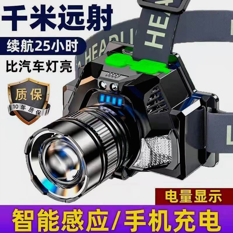 德国进口超亮变焦远射充电头灯图片