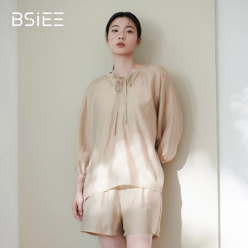 BSIEE本涩系带防晒套装女2022年夏季新品通勤时尚简约两件套