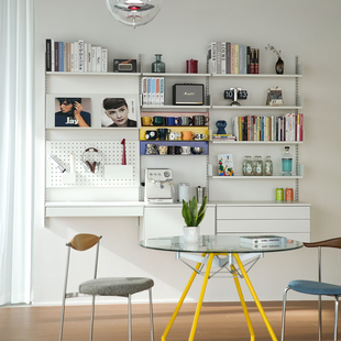 北欧客厅墙面组合挂墙书架壁挂收纳展示架 V606置物架 号角屋