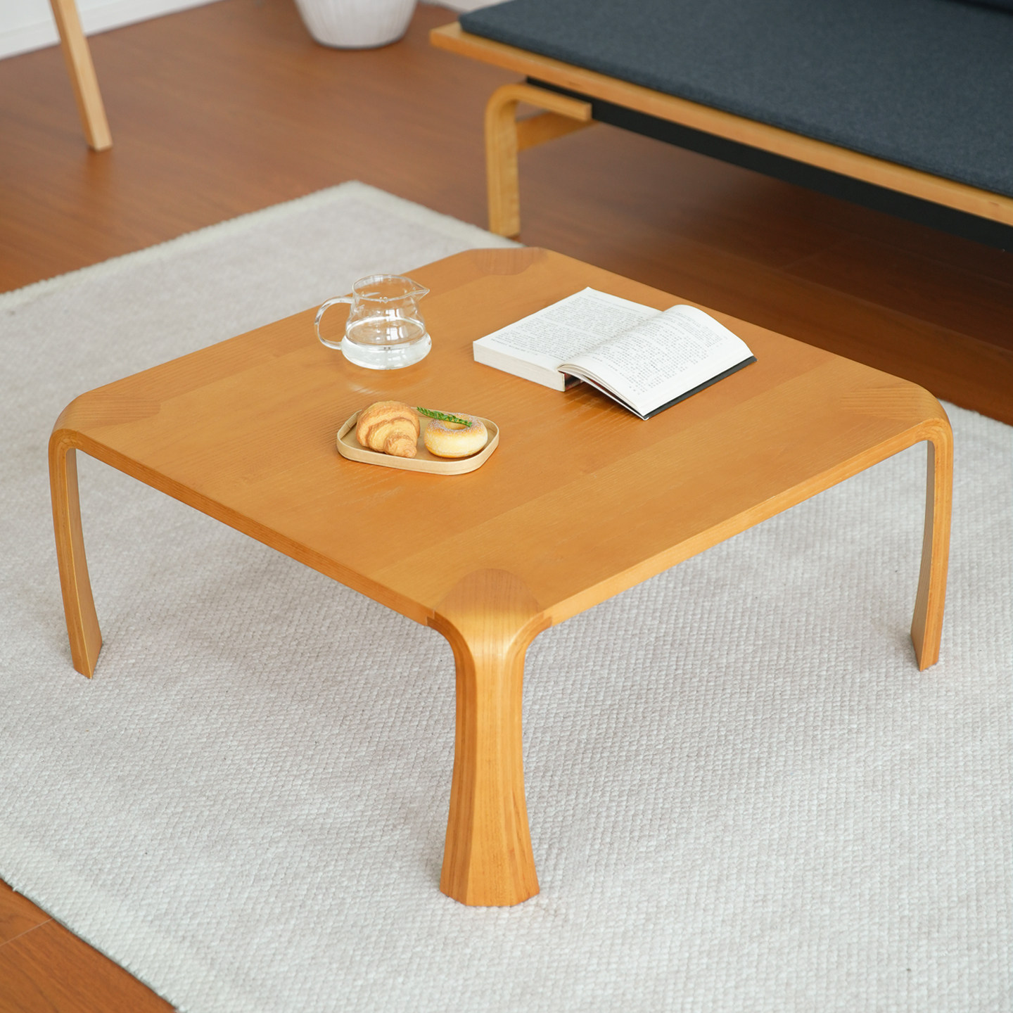 『号角屋 TTMG茶几』日式实木客厅家用简约多功能小户型方茶桌