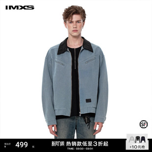 复古工装 巴恩风底特律夹克美式 水洗外套 拓子哥江奇霖同款 IMXS