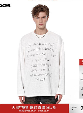 IMXS【白鹿同款】300g竹节纹理全棉长袖短袖T恤白色宽松显瘦上衣