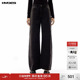 宽松垂感阔腿拖地长裤 IMXS美式 复古黑色直筒牛仔裤 子潮女