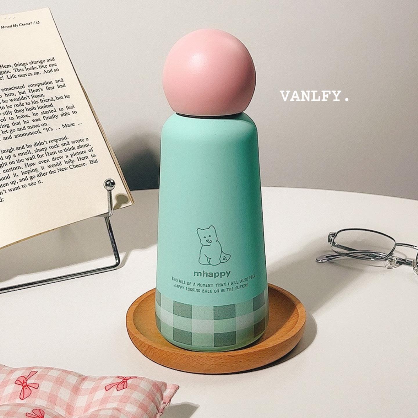 可爱小狗保温杯女生高颜值316不锈钢水杯便携随行杯子生日礼物