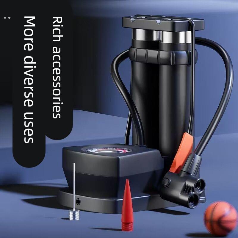 高压脚踩打气筒汽车摩托车电动车多功能便携式三轮车充气泵