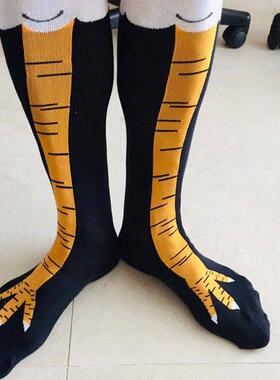 网红搞怪鸡爪袜女万圣节细腿搞笑鸡脚袜子恶鸵鸟袜子男鸡腿袜瘦腿