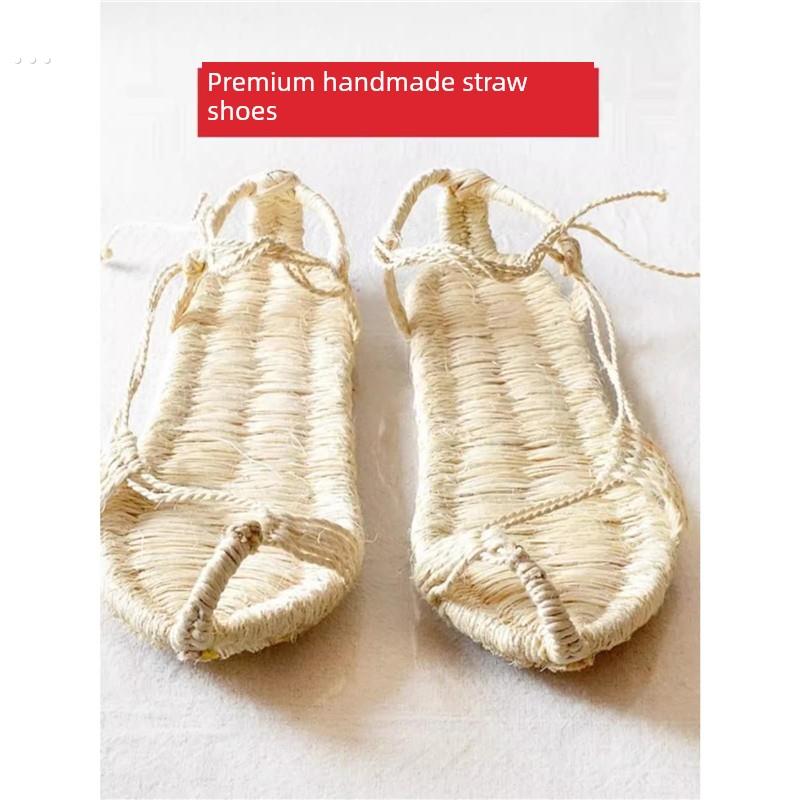 草鞋男款编织鞋纯手工竹麻草编凉鞋男士夏季透气休闲覆古怀旧潮流