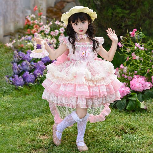 女童连衣裙0206新款夏儿童洛丽塔公主纱裙小礼服花仙子lolita裙子