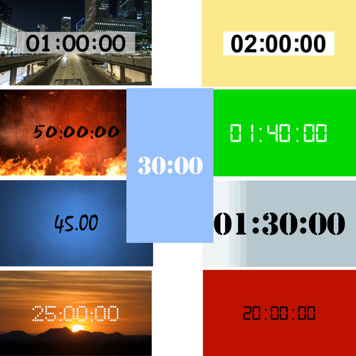 30/45/50/60/90/100/120分钟倒计时视频制作 可私人订制