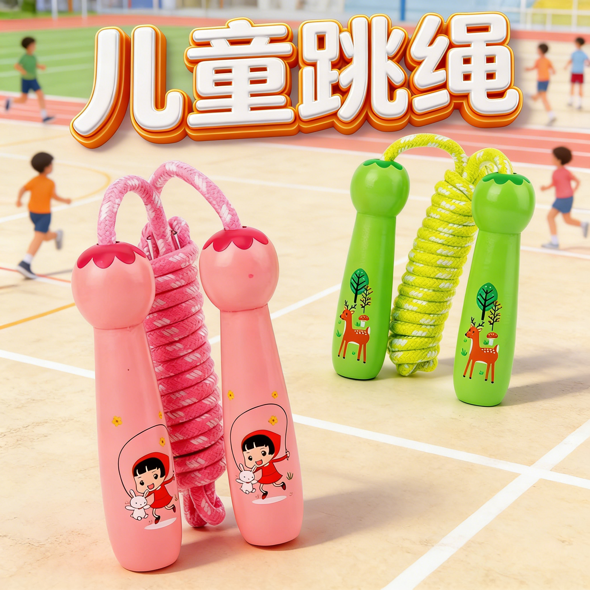 儿童跳绳幼儿园小学生专用初学可调节一二年级小孩运动健身木跳绳,玩具/童车/益智/积木/模型,跳绳,淘宝优惠券,粉丝福利购,淘宝优惠卷