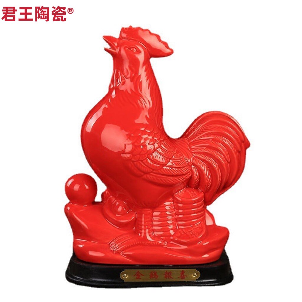 陶瓷十二生肖招财鸡创意摆件摆设动物工艺礼品