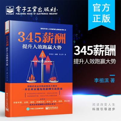 正版现货 345薪酬 提升人效跑赢大势 李祖滨 人力资源 薪酬管理 绩效考核与量化管理全案绩效HR人力资源管理实操操作实务教程书籍