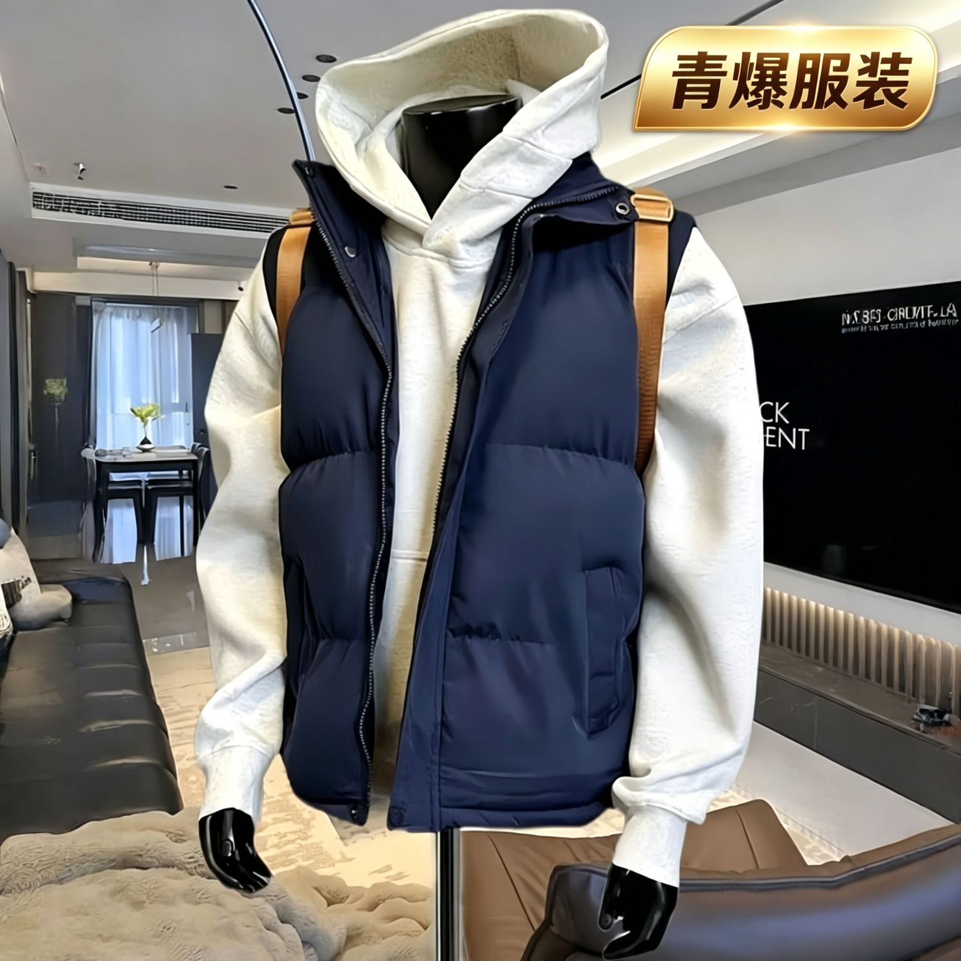 马甲棉服秋冬季加厚保暖潮牌韩版常规马甲