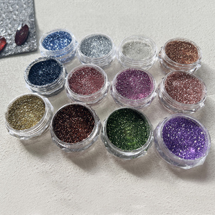 日本品牌LORRIE 饰 GEL美甲饰品细闪粉亮粉渐变亮片镭射极光指甲装