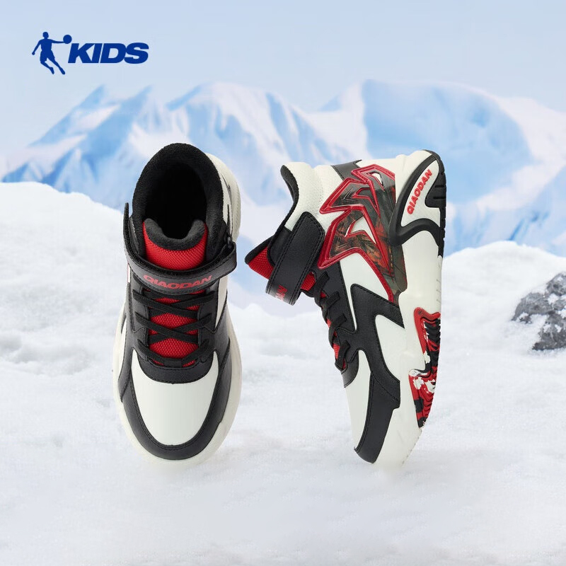 乔丹男童魔术贴皮面鞋棉鞋