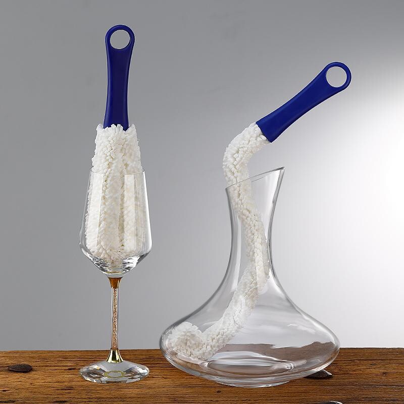 洗红酒杯分酒器的刷子清洗醒酒器刷专用可弯曲吨吨桶杯刷清洁神器图片