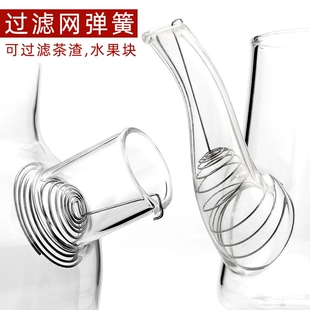 不锈钢水壶壶嘴养生过滤器茶壶内置滤网茶叶隔嘴金属玻璃茶网弹簧