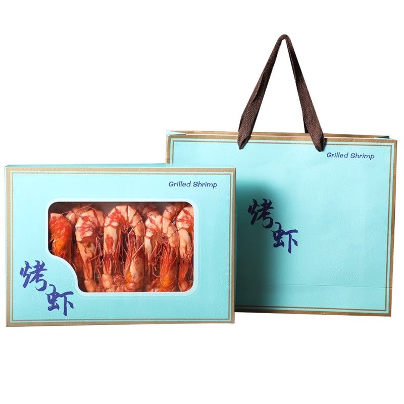 青岛过年产虾干竹节虾大号网红虾干对虾碳烤虾礼盒送礼袋山东