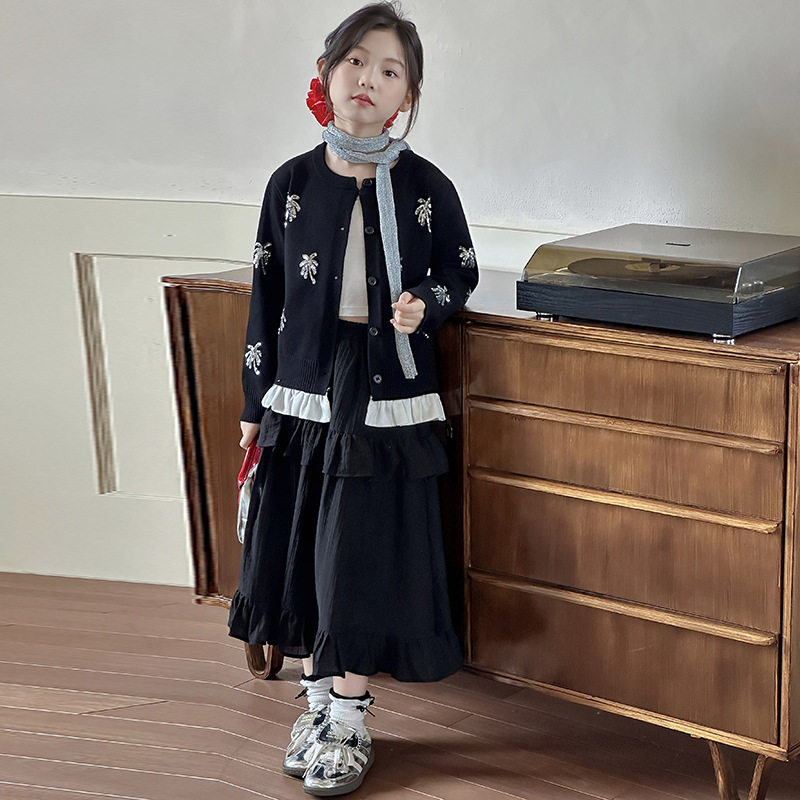 2026秋新款女童韩版针织开衫