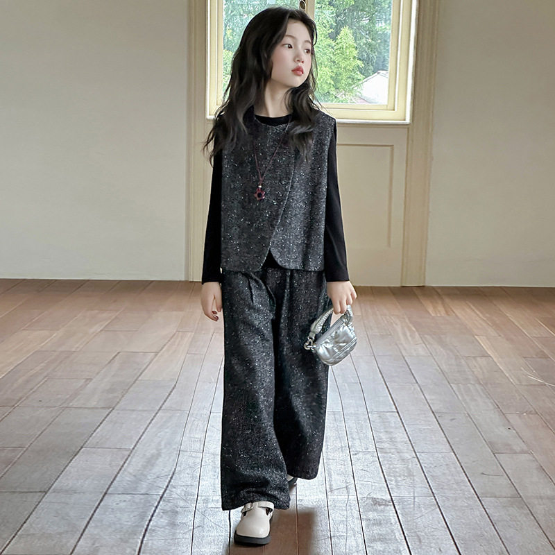 女童小香风春秋新款三件套