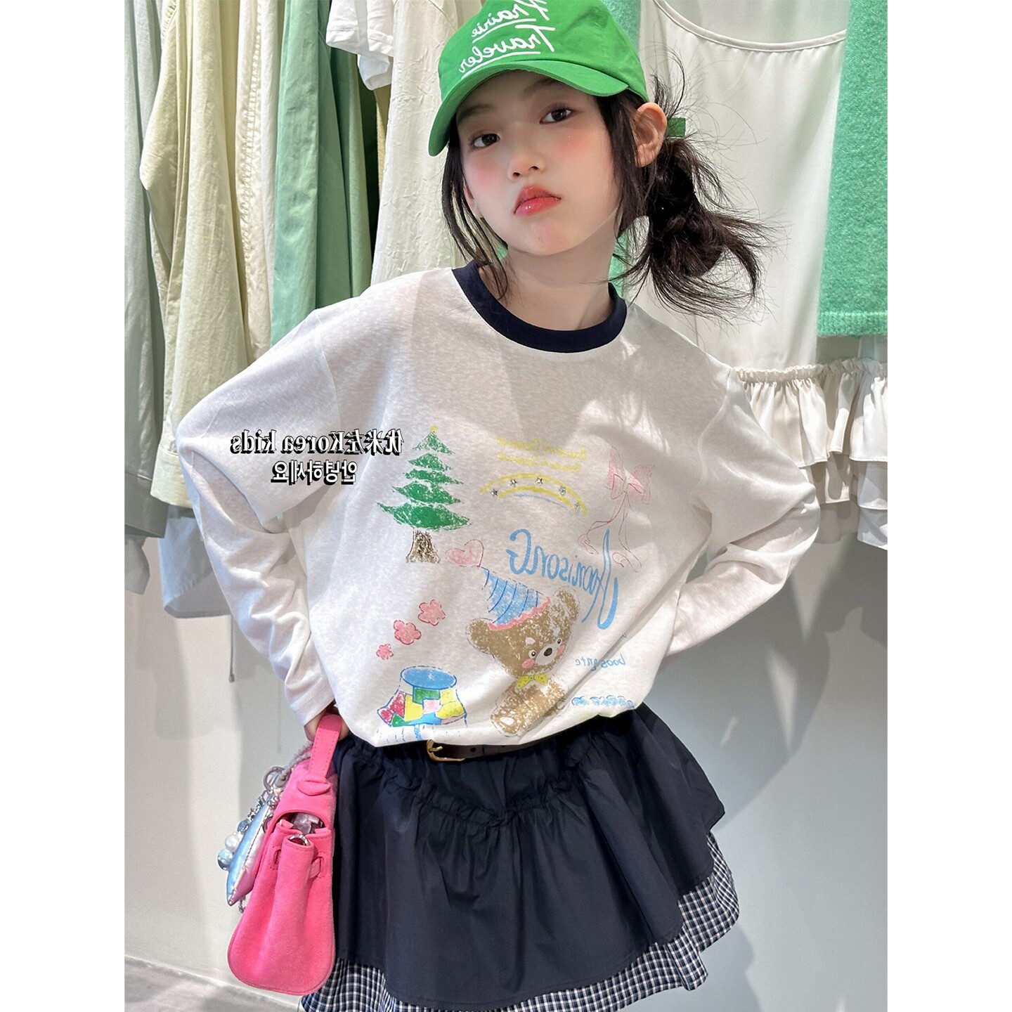 女童夏季防晒长袖打底T恤宽松