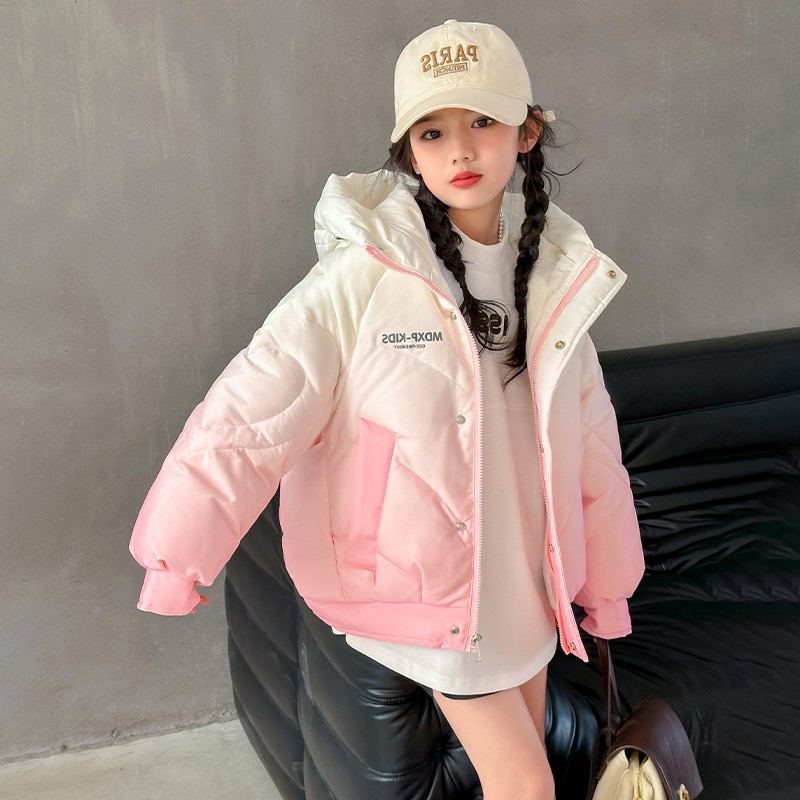女童羽绒服冬装2025新款洋气儿童短款中大童冬季轻薄外套女孩棉服
