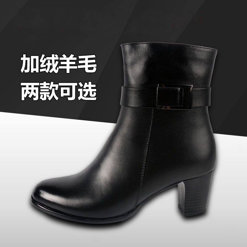 冬季正品女士绒皮鞋制式棉皮鞋