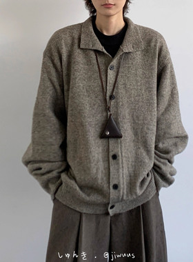 日系复古老钱风开衫针织毛衣男女秋冬宽松休闲百搭慵懒打底衫上衣