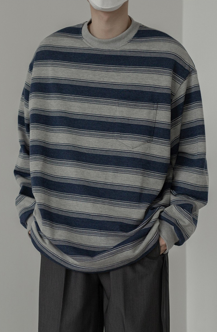 做旧日系复古圆领海魂衫卫衣