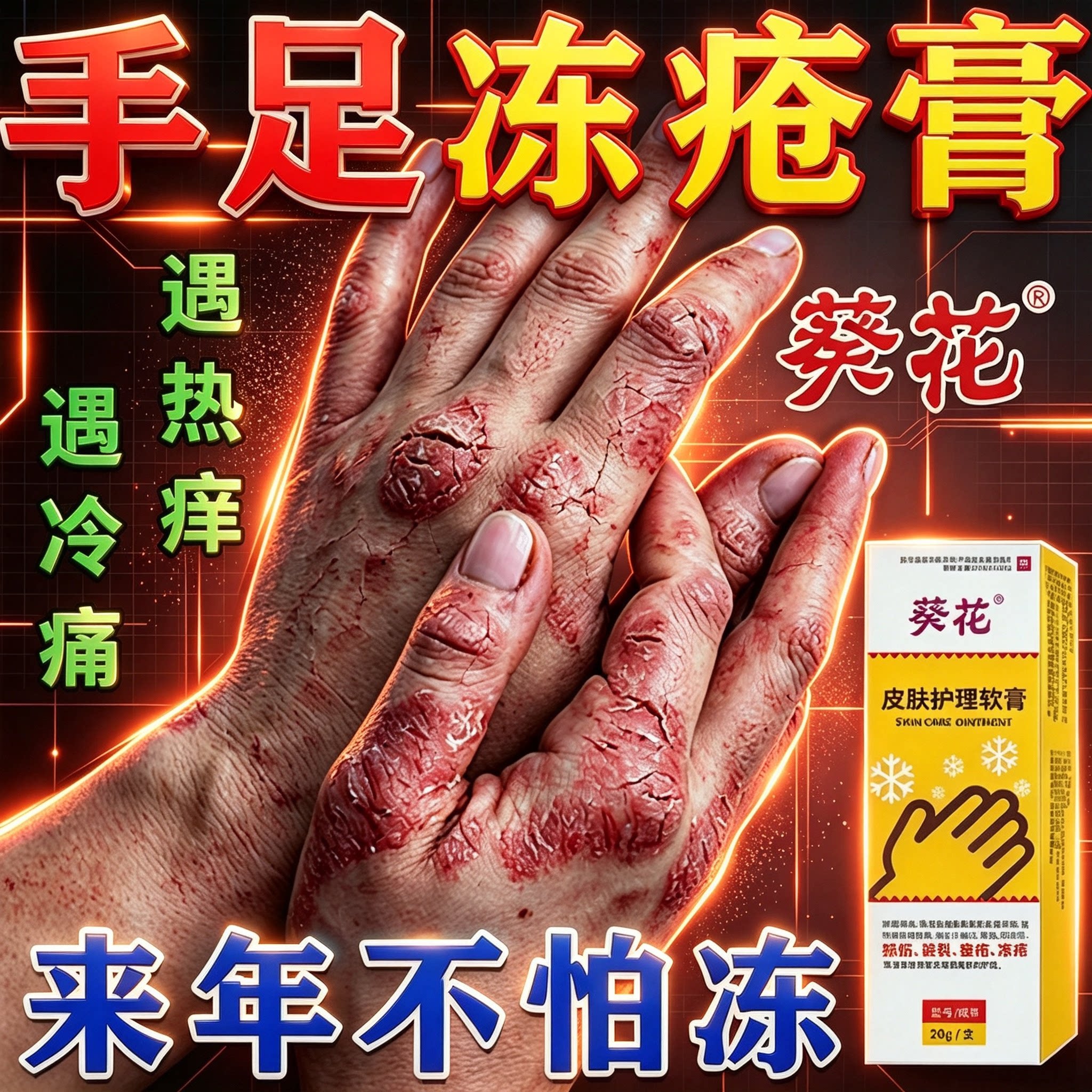 冻疮膏止痒冻伤膏护手霜防冻疮防膏药贴（器械）