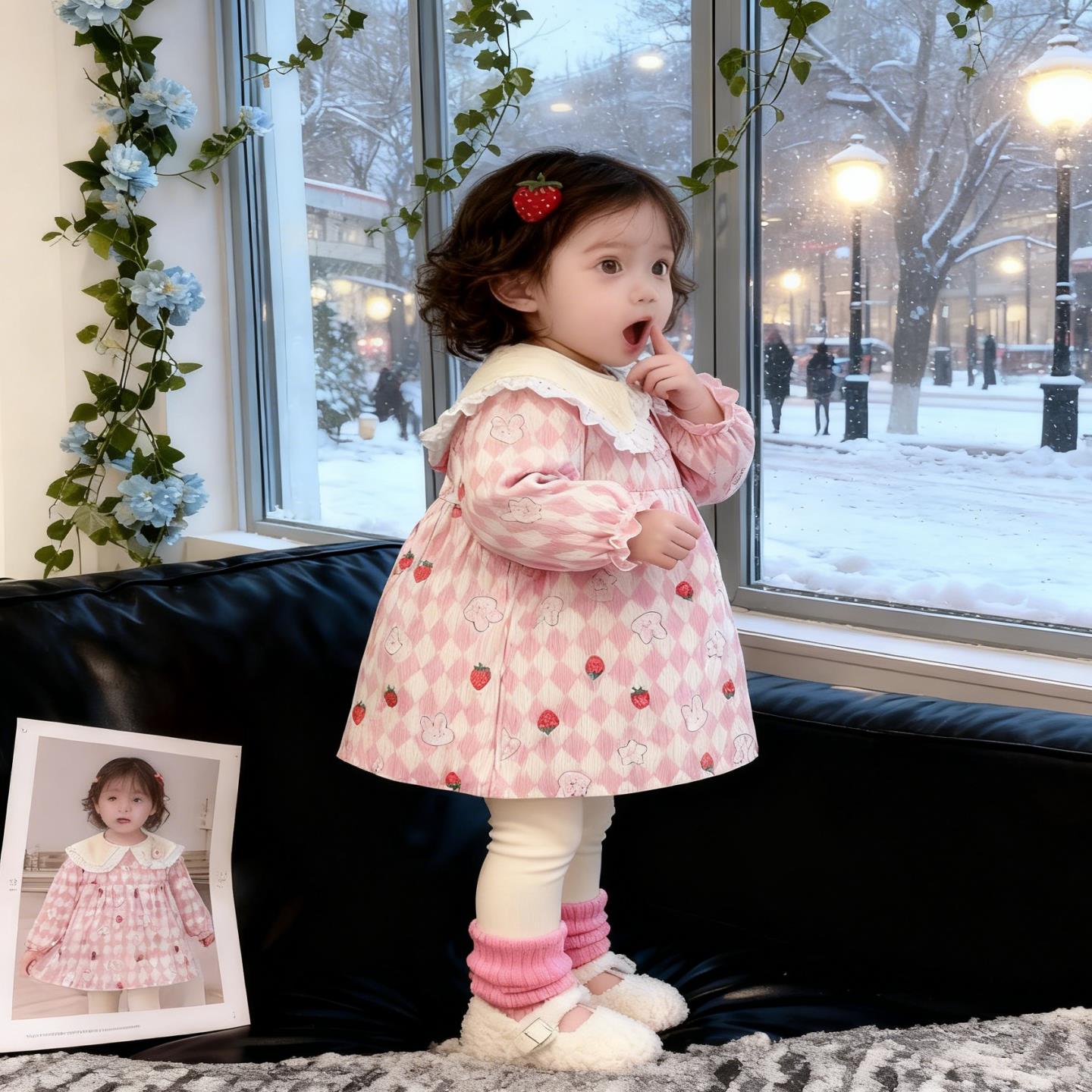 罩衣女宝宝外穿冬加厚反