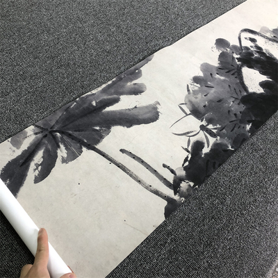 清 八大山人 朱耷 雪个墨趣图 仿古名家水墨字画国画荷花植物装裱