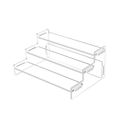 Three-Layer Clear Acrylic Trapezoidal Display Stand for Blin