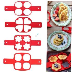 Nonstick Pancake Maker Egg Ring Maker 4 Holes Silicone Panca