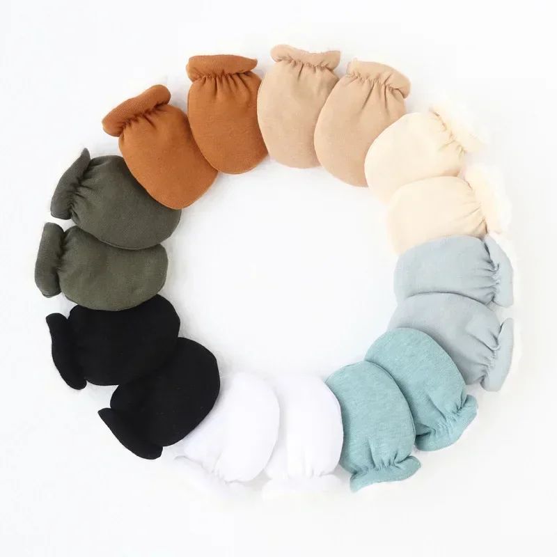 Warm Wool Furry Newborn Mittens Simplicity Solid Color Toddl
