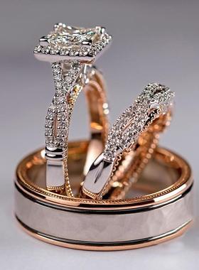 Diamond engagement ring Women gift Jewelry female ring set