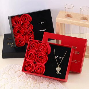 Romantic Gift Packaging Box with Bag Flower Valentine's Day