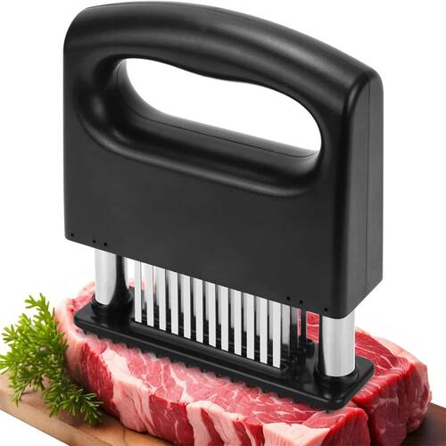1 stainless steel tender steak meat hammer, ergonomic handle