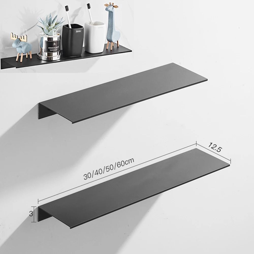 30/40/50CM Bathroom Shelf Aluminum Floating Shelves for Wall