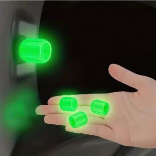 Valve Green Luminous Caps Tires for Firm Install Easy
